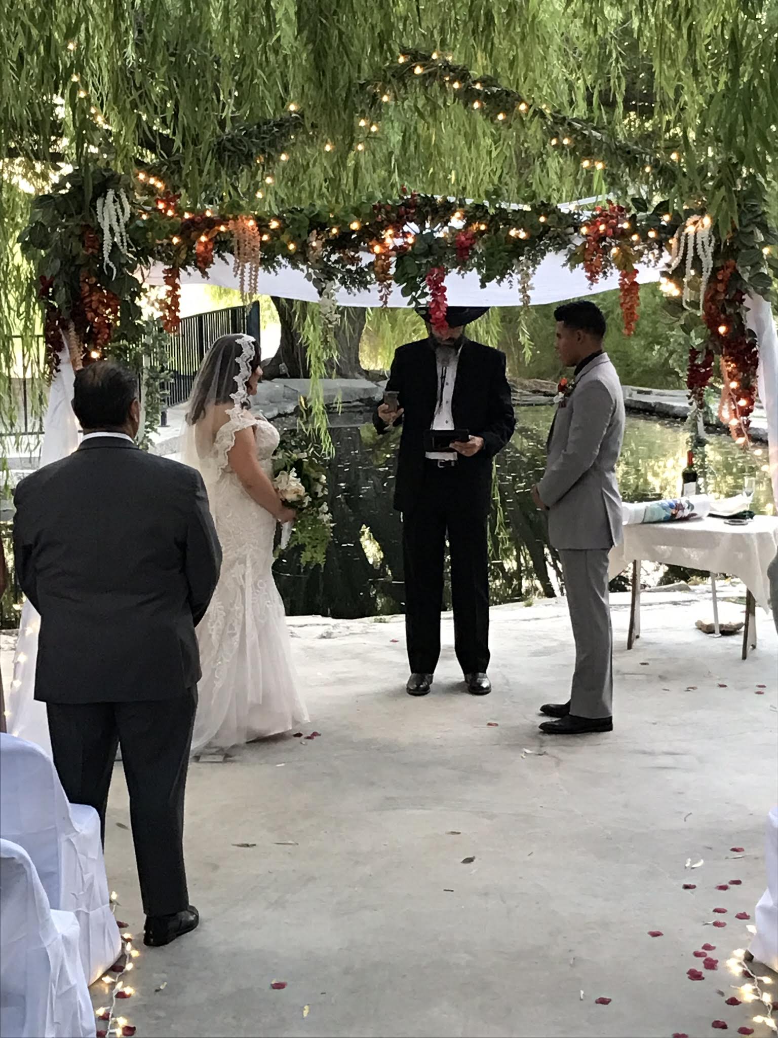 DJ Cruz at an outdoor wedding ceremony
